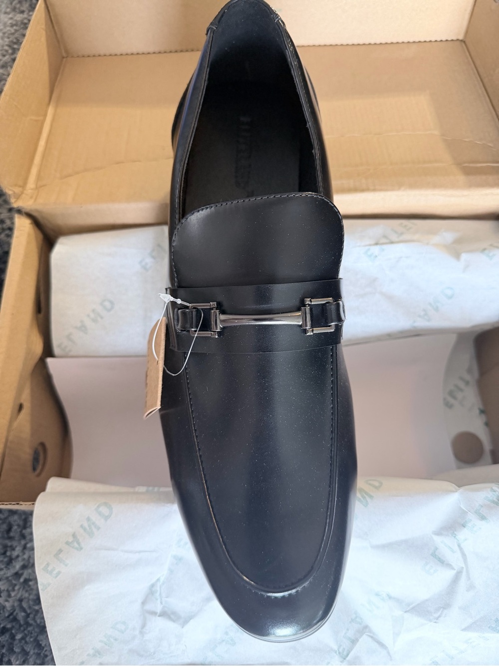 Men’s Black Leather Slip-On Loafers🔥brand new🔥 - Picture 3 of 5